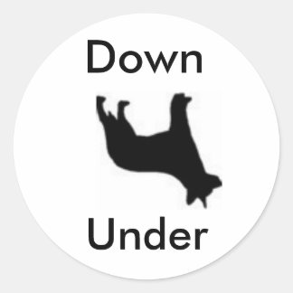 Down Under Australian Cattle Dog Ronde Sticker