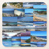 Down Under: Australische stranden Fotocollage, Kartonnen Onderzetters (Voorkant)