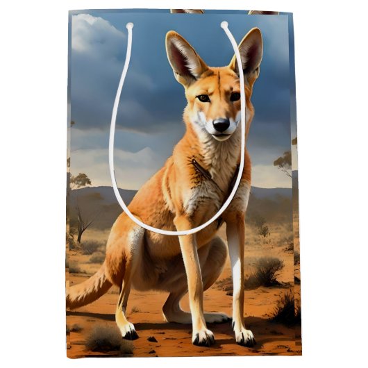 **"Down Under Delight: The Kangaringo Design"** Medium Cadeauzakje (Voorkant)