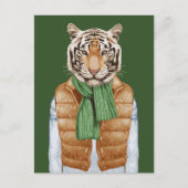 Down Vest Tiger Briefkaart (Voorkant)