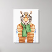 Down Vest Tiger Canvas Afdruk (Voorkant)