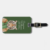 Down Vest Tiger | Jouw namen toevoegen Bagagelabel (Voorkant horizontaal)