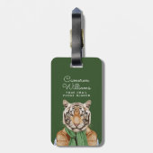 Down Vest Tiger | Jouw namen toevoegen Bagagelabel (Achterkant verticaal)