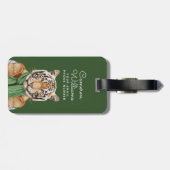 Down Vest Tiger | Jouw namen toevoegen Bagagelabel (Achterkant horizontaal)