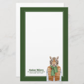 Down Vest Tiger | Jouw namen toevoegen Briefpapier (Voorkant / Achterkant)
