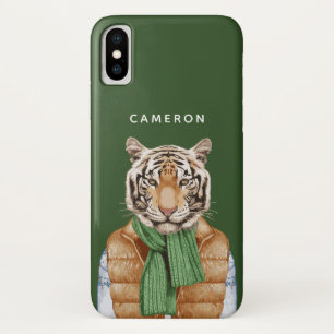 Down Vest Tiger Jouw namen toevoegen Case-Mate iPhone Case
