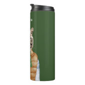 Down Vest Tiger | Jouw namen toevoegen Thermosbeker (Geroteerd rechts)