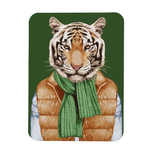 Down Vest Tiger Magneet (Verticaal)