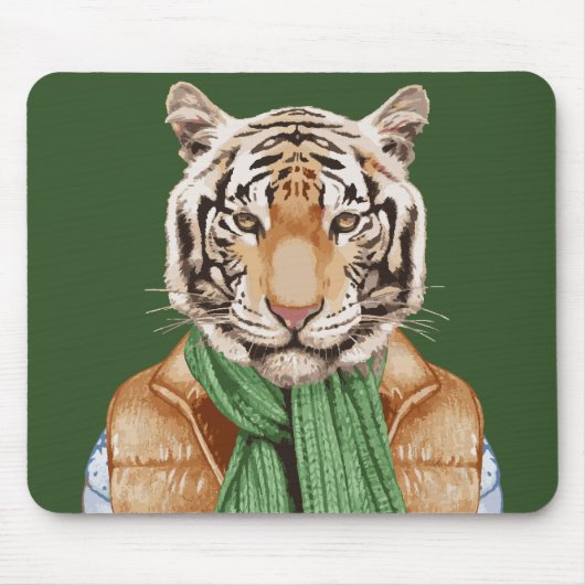 Down Vest Tiger Muismat (Voorkant)