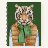 Down Vest Tiger Notitieboek (Voorkant)