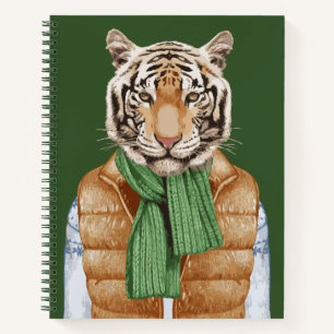 Down Vest Tiger Notitieboek
