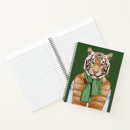 Down Vest Tiger Notitieboek (Binnen)