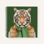 Down Vest Tiger Notitieboek (Voorkant)