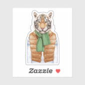 Down Vest Tiger Sticker (Vel)