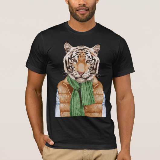 Down Vest Tiger T-shirt (Voorkant)