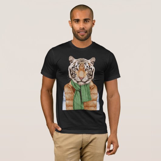 Down Vest Tiger T-shirt (Voorkant volledig)