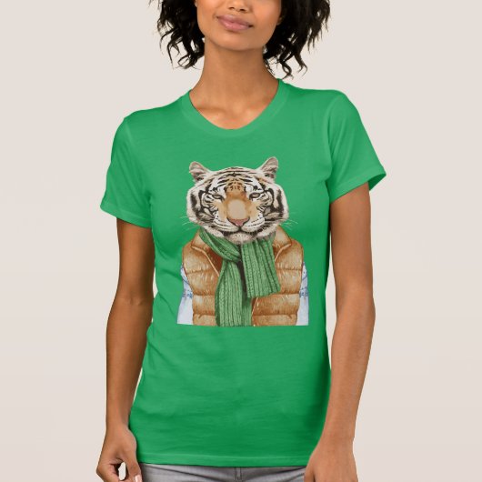 Down Vest Tiger T-shirt (Voorkant)