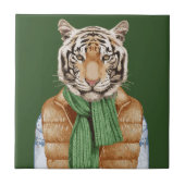 Down Vest Tiger Tegeltje (Voorkant)