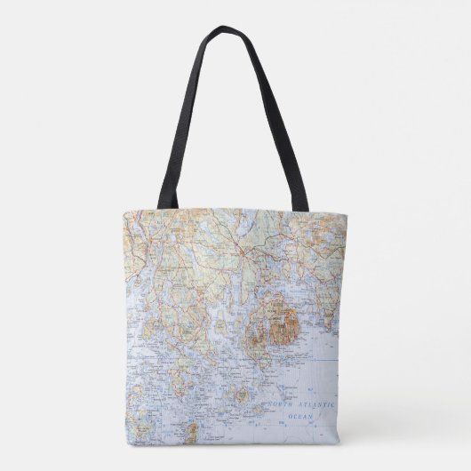 Downeast Maine Map Canvas tas (Achterkant)