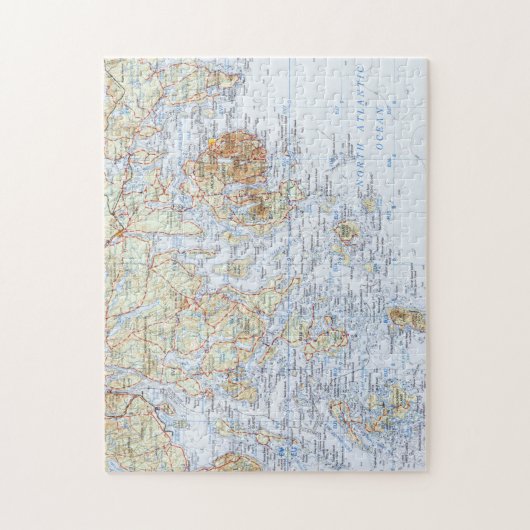 Downeast Map Puzzle Legpuzzel (Verticaal)