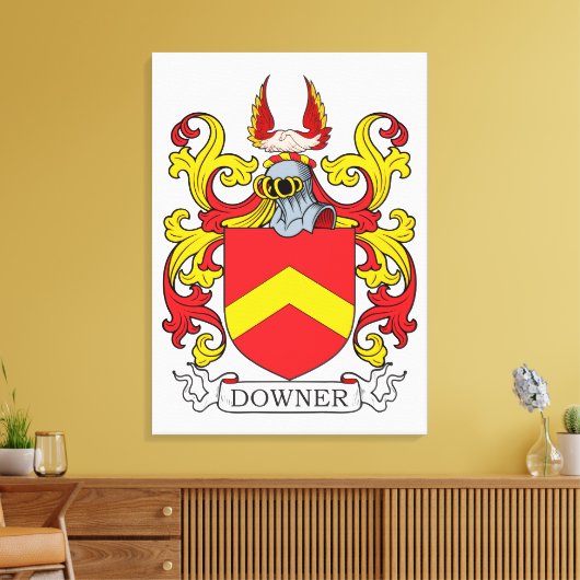 Downer Family Crest Canvas Afdruk (Insitu (Woonkamer))