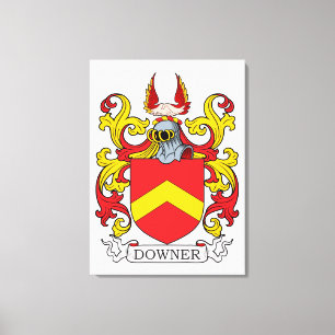 Downer Family Crest Canvas Afdruk