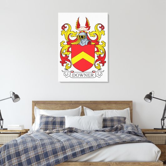 Downer Family Crest Canvas Afdruk (Insitu (Slaapkamer))
