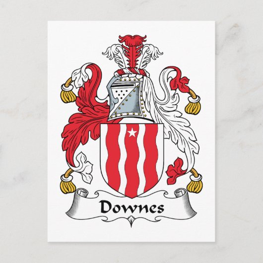 Downes Family Crest Briefkaart (Voorkant)