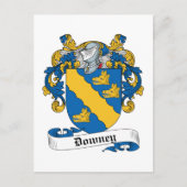 Downey Family Crest Briefkaart (Voorkant)