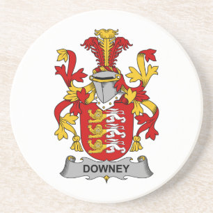 Downey Family Crest Zandsteen Onderzetter