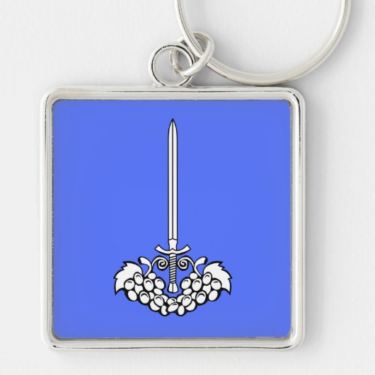 Downhall-vlag - sleutelring sleutelhanger (Voorkant)