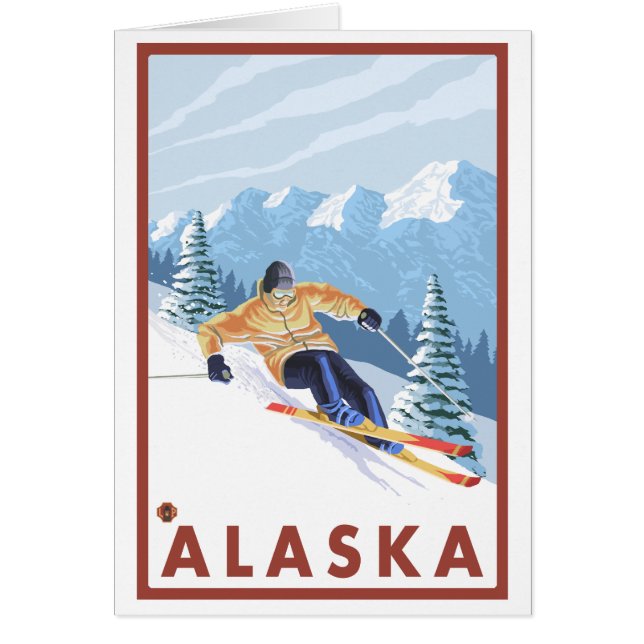 Downhhill Snow Skier - Alaska (Voorkant)