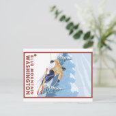 Downhhill Snow Skier - Blue Mountain , Washington Briefkaart (Staand voorkant)