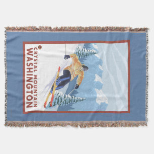 Downhhill Snow Skier - Crystal Mountain , WA Deken