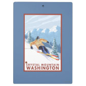 Downhhill Snow Skier - Crystal Mountain , WA Klembord (Achterkant)