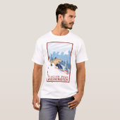 Downhhill Snow Skier - Glacier Peak, Washington T-shirt (Voorkant volledig)