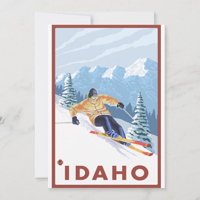 Downhhill Snow Skier - Idaho (Voorkant)