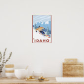 Downhhill Snow Skier - Idaho Poster (Keuken)
