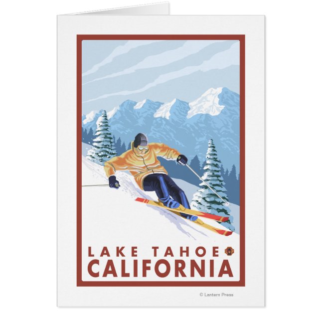 Downhhill Snow Skier - Lake Tahoe, Californië (Voorkant)