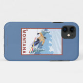Downhhill Snow Skier - Montana Case-Mate iPhone Case (Achterkant (horizontaal))