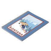 Downhhill Snow Skier - Montana Notitieboek (Linkerzijde)