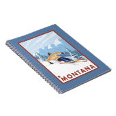 Downhhill Snow Skier - Montana Notitieboek (Rechterzijde)