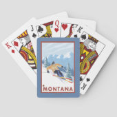 Downhhill Snow Skier - Montana Pokerkaarten (Achterkant)