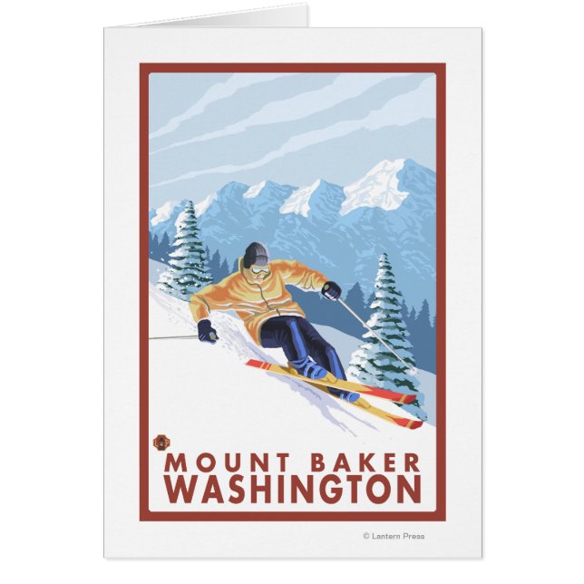 Downhhill Snow Skier - Mount Baker, Washington (Voorkant)
