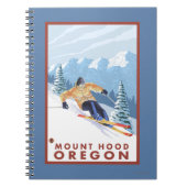Downhhill Snow Skier - Mount Hood, Oregon Notitieboek (Voorkant)