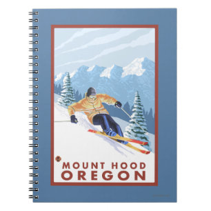Downhhill Snow Skier - Mount Hood, Oregon Notitieboek