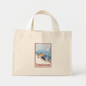 Downhhill Snow Skier - Oregon Mini Tote Bag (Voorkant)