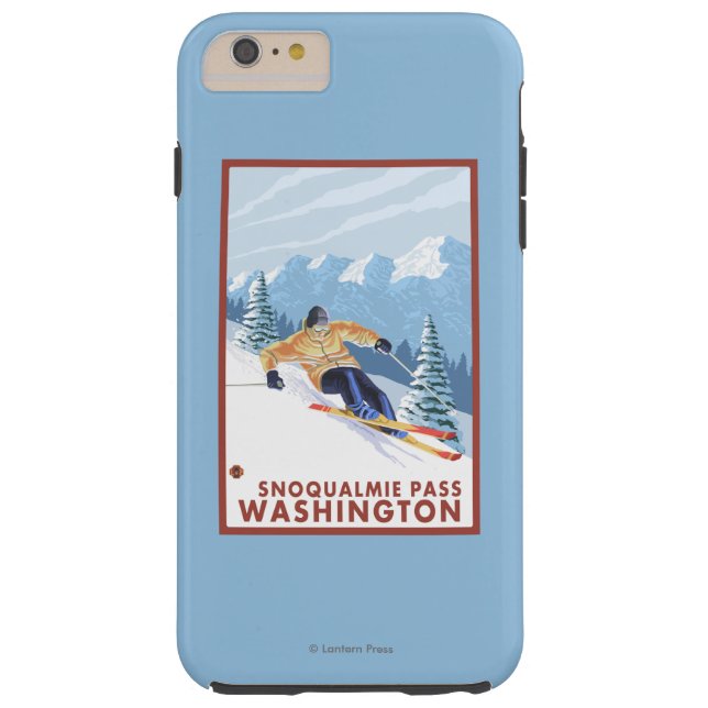 Downhhill Snow Skier - Snoqualmie Pass , WA Case-Mate iPhone Case (Achterkant)