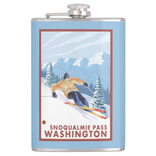 Downhhill Snow Skier - Snoqualmie Pass , WA Heupfles