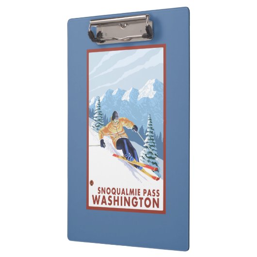 Downhhill Snow Skier - Snoqualmie Pass , WA Klembord (Links)